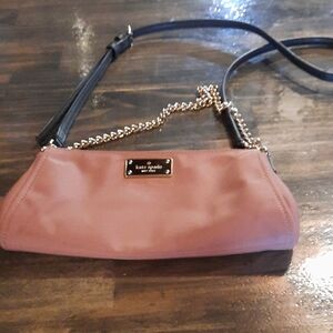 Kate Spade Pink Shoulder Bag with Gold Chain Detail